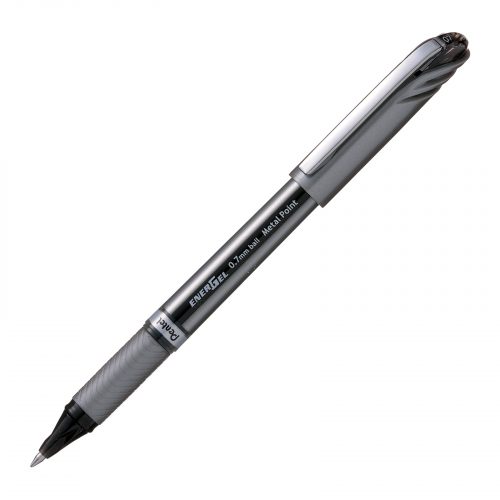 Pentel EnerGel BL27-A Black Rollerball Pen. Stylish capped EnerGel pen with black ink.