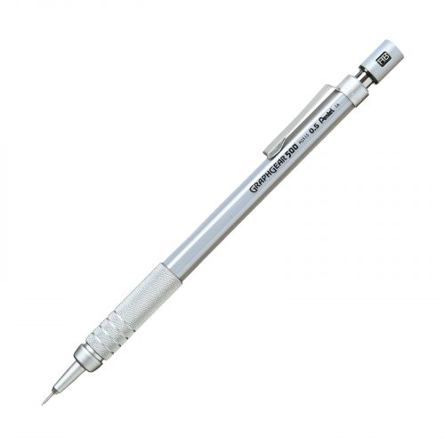 Pentel GraphGear 500 Mechanical Pencil PG515-A 0.5mm. High quality automatic pencil with metal grip and 0.5mm lead size.