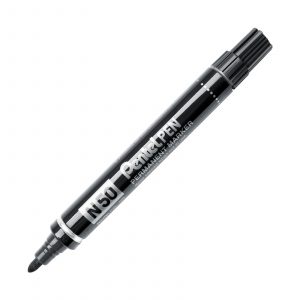 Pentel N50 Permanent Marker Black N50-A. Strong and reliable metal permanent marker with black ink.