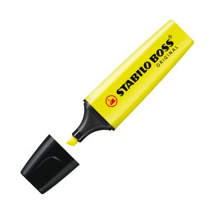 STABILO BOSS Original Highlighter Yellow 70/24. Classic STABILO Highlighter in yellow colour.