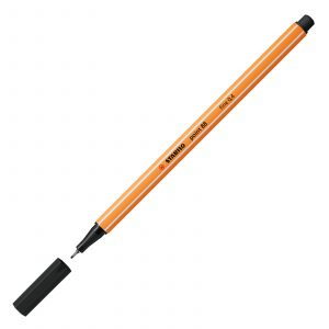 STABILO Point 88 Fineliner Pen - Black 88/46. Iconic STABILO Fineliner pen in Black colour.