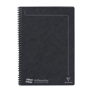 Europa Notemaker A4 Black. High quality Clairefontaine Europa Notemaker A4 black notepad with 90gsm paper.