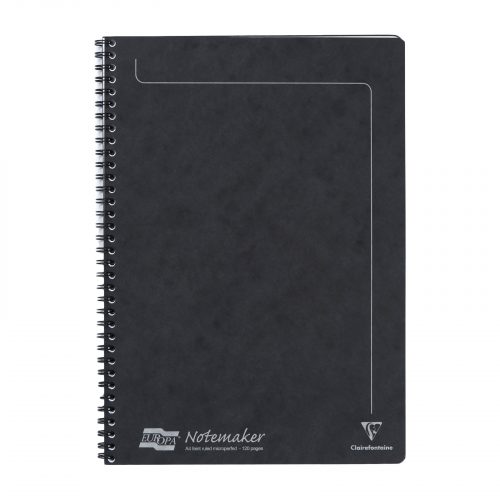 Europa Notemaker A4 Black. High quality Clairefontaine Europa Notemaker A4 black notepad with 90gsm paper.
