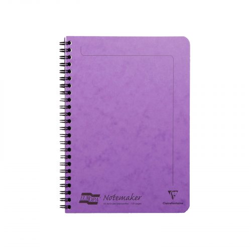 Europa Notemaker A5 Lilac. High quality Clairefontaine Europa Notemaker A5 lilac notepad with 90gsm paper.