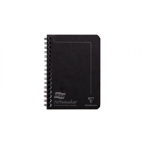 Europa Notemaker A6 Black. High quality Clairefontaine Europa Notemaker A6 black notepad with 90gsm paper.