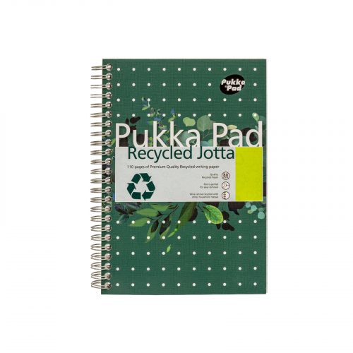Pukka Pad Recycled A5 Jotta Notepad. High quality portable recycled notepad. 110 pages of 80 GSM paper.