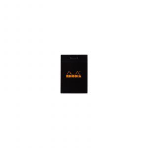 The Rhodia No 10 Notepad Squared in Black. This high quality mini Rhodia pad is the perfect sketching and planning companion with its fold away cover. Featuring 80 GSM 5x5 grid pages.