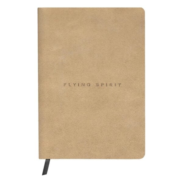 Clairefontaine Flying Spirit A5 Leather Journal, 180 Pages 90 gsm Ruled