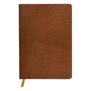 Clairefontaine Flying Spirit A5 Leather Journal, 180 Pages 90 gsm Dot Grid