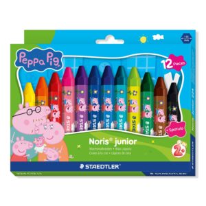 Staedtler 224 C12 L1 Noris Junior Peppa Pig Wax Crayons – Pack of 12 Assorted Colours