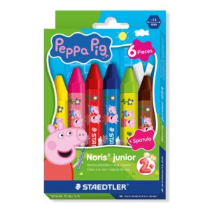 Staedtler 224 C6 L1 Noris Junior Peppa Pig Wax Crayons – Pack of 6 Assorted Colours