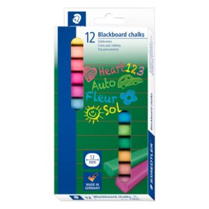 Staedtler 2360 Blackboard Chalks – Pack of 12 Assorted Colours
