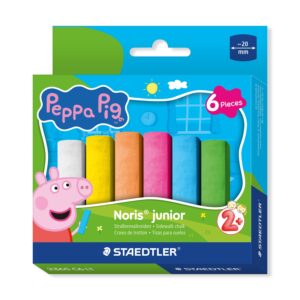 Staedtler 2365 C6 L1 Noris Junior Peppa Pig Pavement Chalk – Pack of 6 Assorted Colours