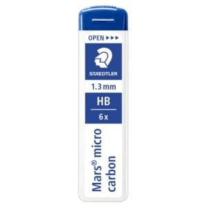 Staedtler 250 13-HB Mars Micro Leads 1.3mm Tube of 6 Leads – HB