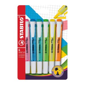STABILO Swing Cool Highlighter Pens – Pack of 6 Colours