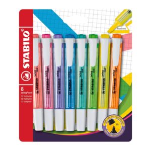 STABILO Swing Cool Highlighter Pens – Pack of 8 Colours