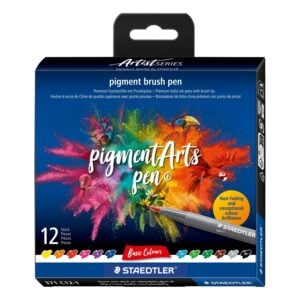 Staedtler 371 C12-1 Pigment Arts Brush Pens – 12 Basic Colours