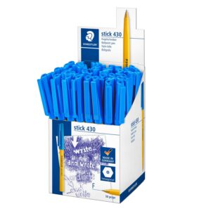 Staedtler 430 Stick Fine Ballpoint Pens – Box of 50