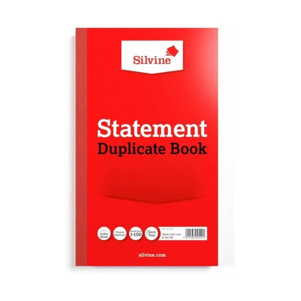 Silvine Duplicate Statement Book 210x127mm 609