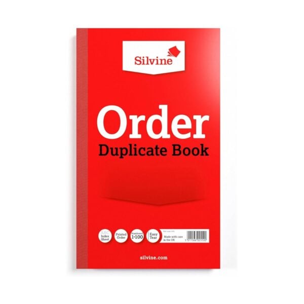 Silvine Duplicate Order Book 210x127mm 610