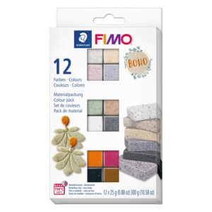 Staedtler 8013 C12 FIMO Effect Colour Pack 12 Half Blocks