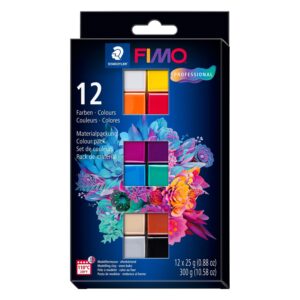 Staedtler 8043 C12-1 FIMO Professional Colour Pack 12 Half Blocks