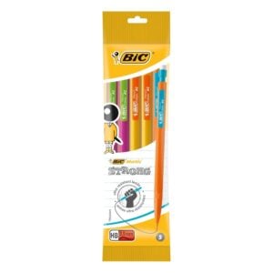 BIC Matic Strong 0.9mm Mechanical Pencils 892273 – Pack of 5 Assorted