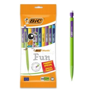 BIC Matic Fun 0.7mm Mechanical Pencils 951478 – Pack of 10 Assorted