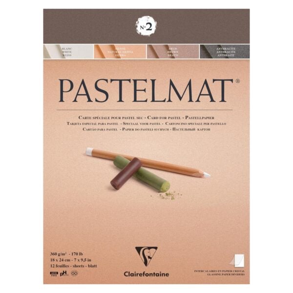 Clairefontaine Pastelmat Pad No. 2 360 gsm, 12 Sheets