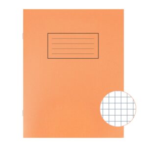 Silvine 229x178mm Exercise Book 5mm Squares, 80 Pages Orange