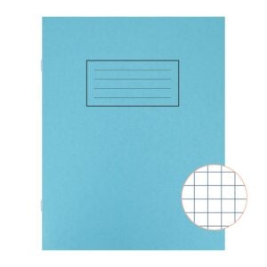 Silvine 229x178mm Exercise Book 7mm Squares, 80 Pages Blue