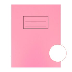 Silvine 229x178mm Exercise Book Plain, 80 Pages Pink