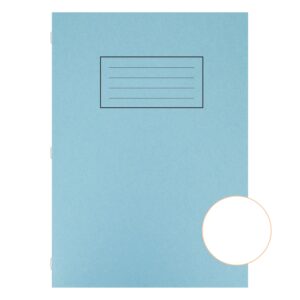 Silvine A4 Exercise Book Plain, 80 Pages Blue
