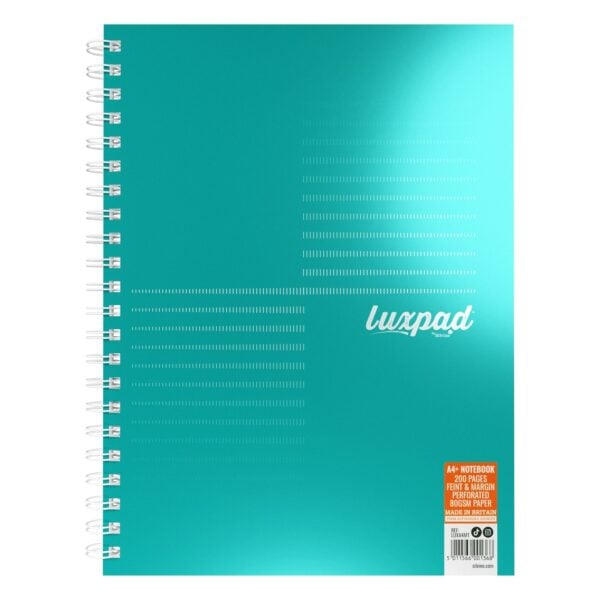 Silvine Luxpad A4 Wirebound Notebook Ruled with Margin, 80 GSM 200 Pages