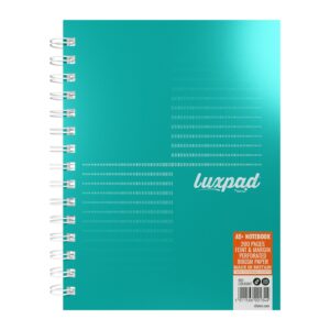 Silvine Luxpad A5 Wirebound Notebook Ruled with Margin, 80 GSM 200 Pages