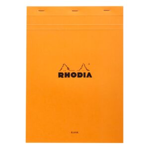 Rhodia No. 18 A4 Stapled Notepad Plain