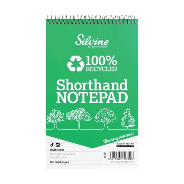 Silvine Everyday Recycled Shorthand Pad 127x203mm RE160