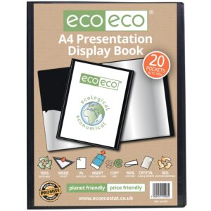Eco-Eco A4 50% Recycled 20 Pocket Presentation Display Book