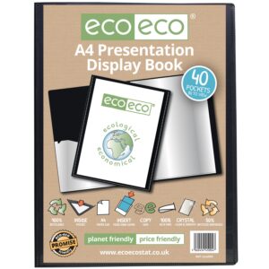 Eco-Eco A4 50% Recycled 40 Pocket Presentation Display Book