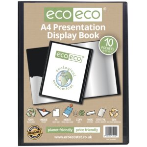 Eco-Eco A4 50% Recycled 10 Pocket Presentation Display Book