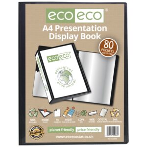 Eco-Eco A4 50% Recycled 80 Pocket Presentation Display Book