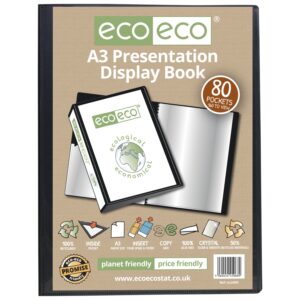 Eco-Eco A3 50% Recycled 80 Pocket Presentation Display Book