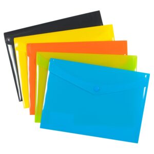 Eco-Eco A6 50% Recycled Colour Press Stud Wallets – Pack of 5